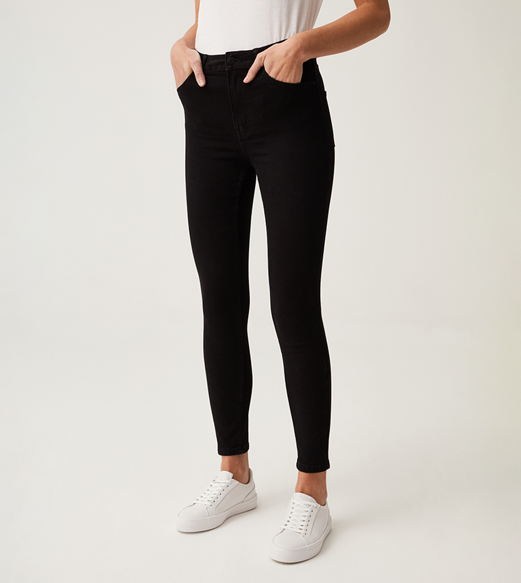 Womens black skinny jeans sales