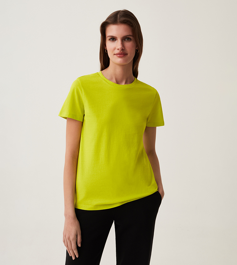 Solid Crew Neck T-Shirt