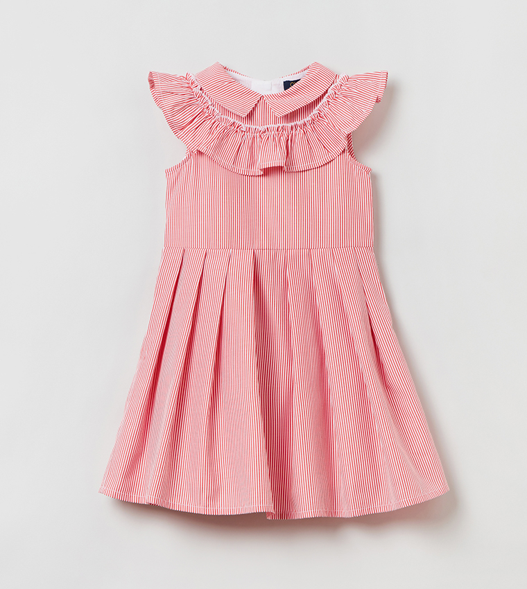 Gant pinstripe deals ruffle dress