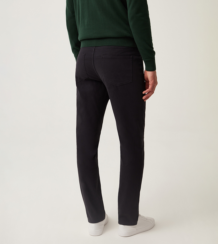 Solid Slim Fit Trousers