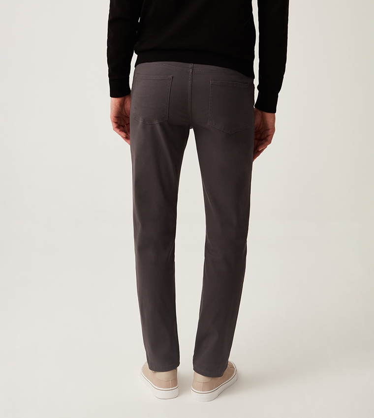 Solid Slim Fit Trousers