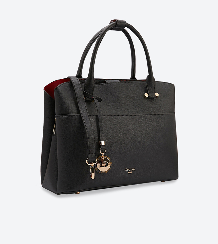 Buy Dune London DARING Logo Charm Shopper Bag In Black 6thStreet Bahrain