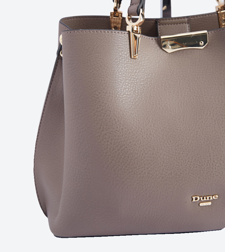 Buy Dune London Darrow Large Textured Handbag Grey 0019509700012305 In Red 6thStreet Qatar