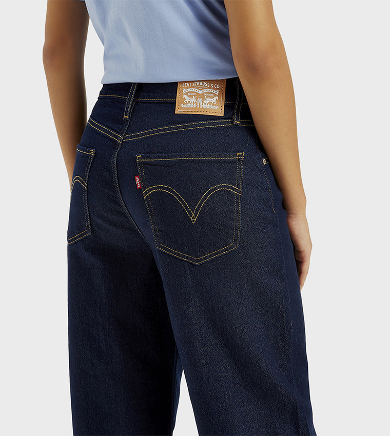 Buy Levi's High Rise Wide Leg Jeans In Navy 6thStreet UAE