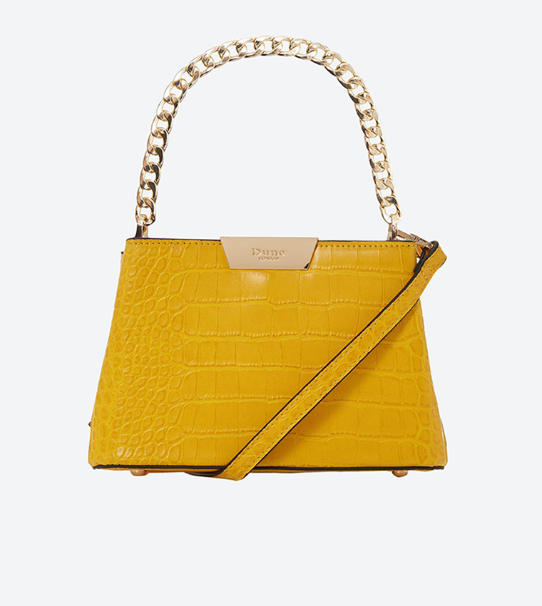 Dune yellow handbag discount