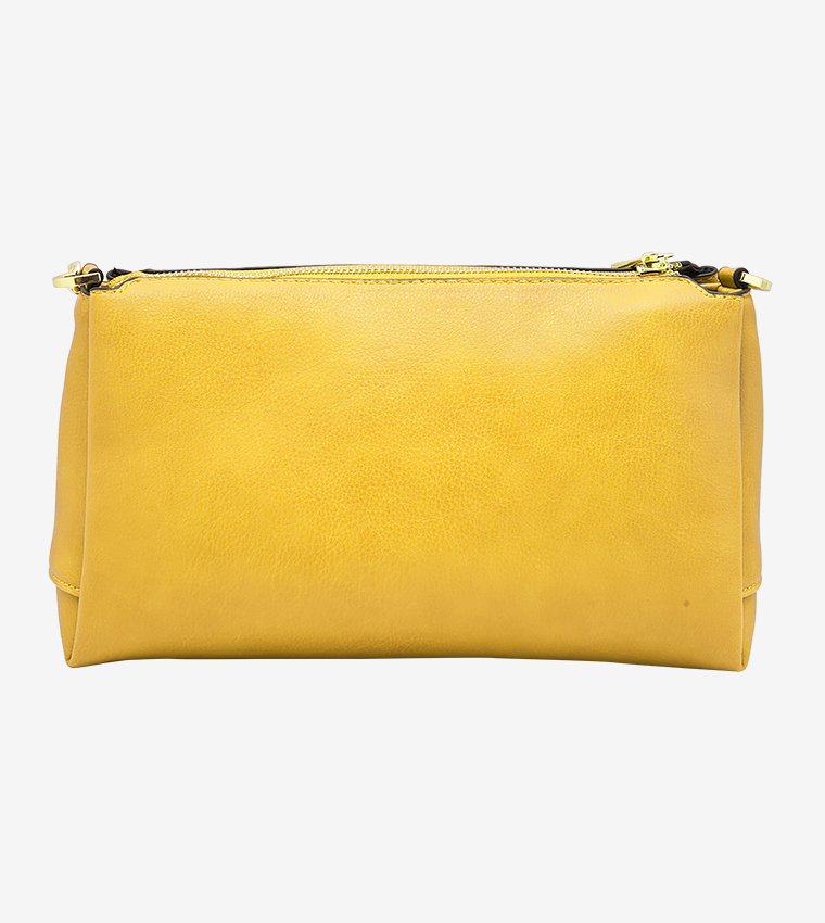 Buy Dune Accessories DORNEA Logo Detail Cross Body Bag In Yellow 6thStreet Bahrain