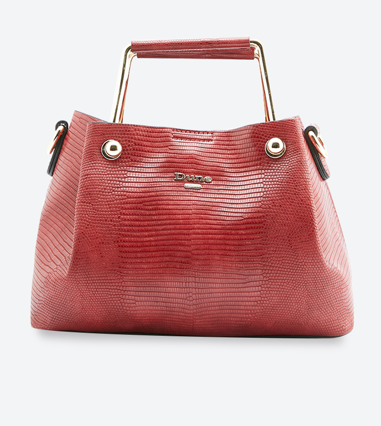 Buy Dune Accessories DINKIEDARLOW DI Metal Handle Tote Bag In Red 6thStreet Bahrain