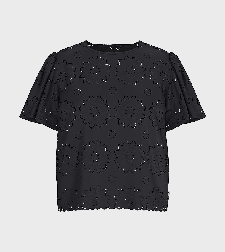 Cut-Out Detail Short Sleeves Top