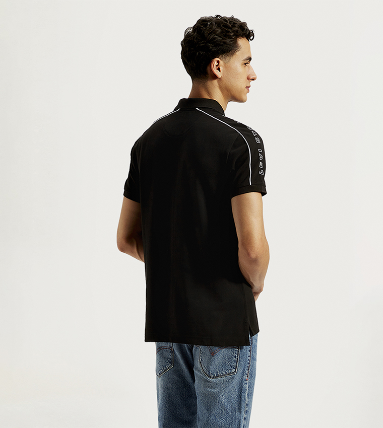 Printed Slim Fit Polo T-Shirt