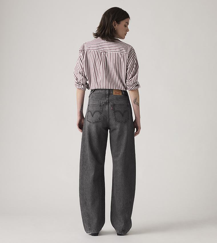 Cinch Washed High Waist Barrel Fit Jeans