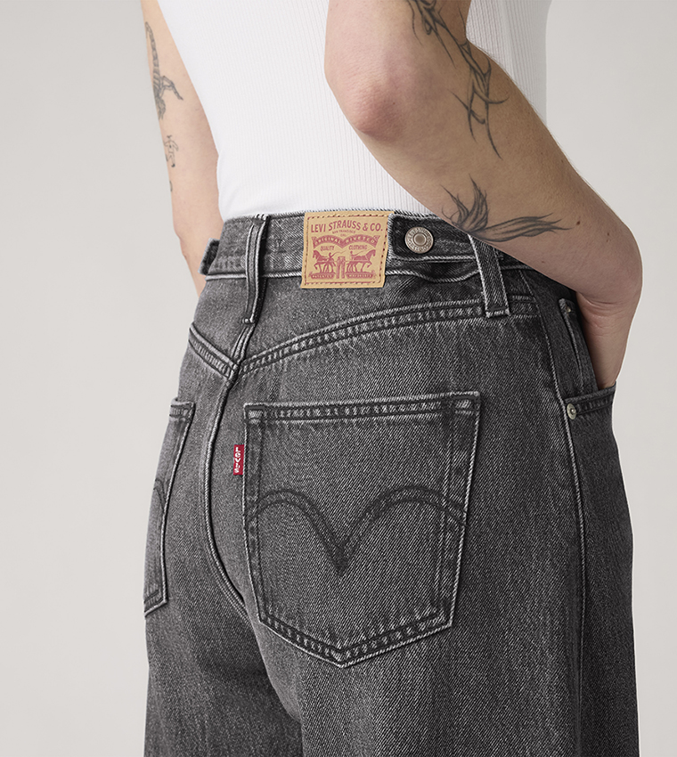 Cinch Washed High Waist Barrel Fit Jeans