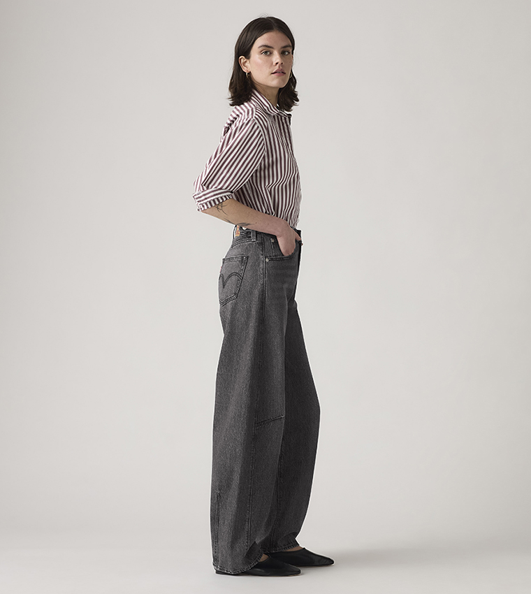 Cinch Washed High Waist Barrel Fit Jeans