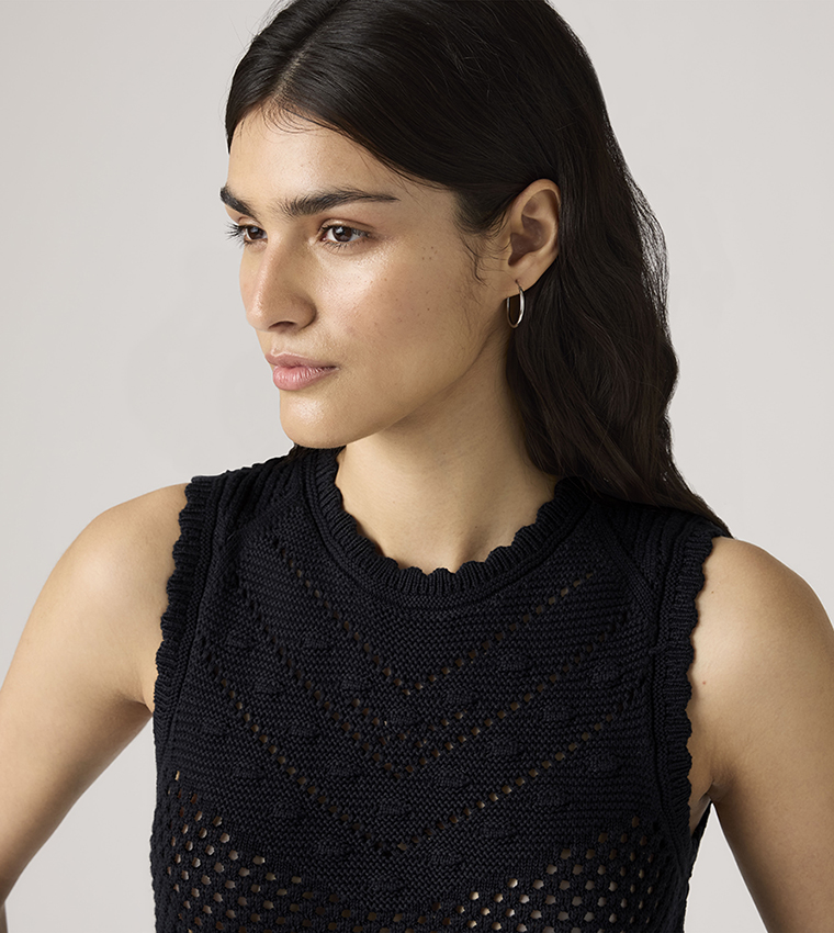 Adrienne Crochet Sleeveless Top
