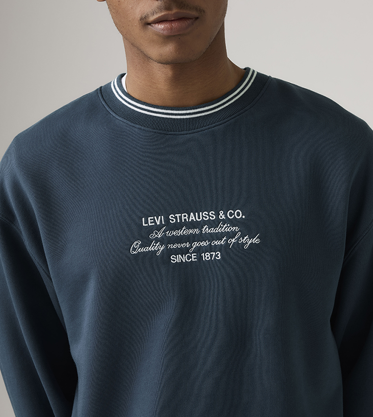 Tipped Crew Neck Sweatshirt