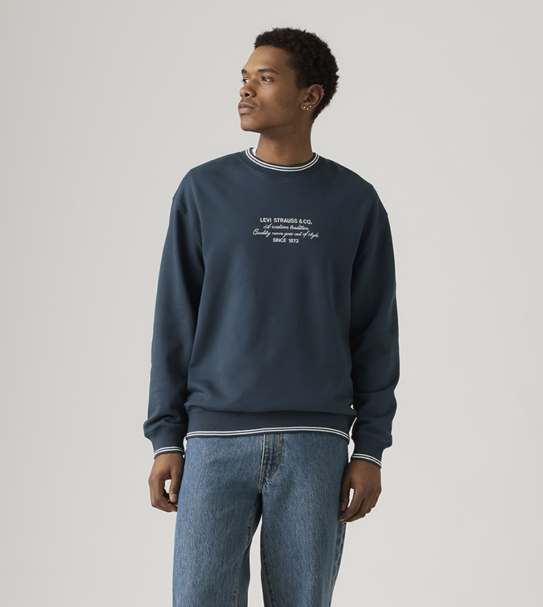 Tipped Crew Neck Sweatshirt