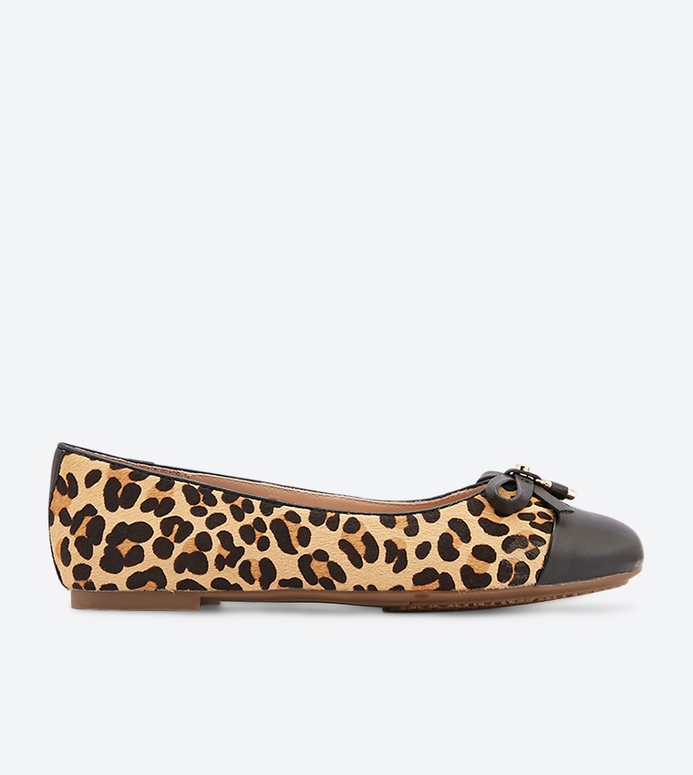 Dune leopard print flats store