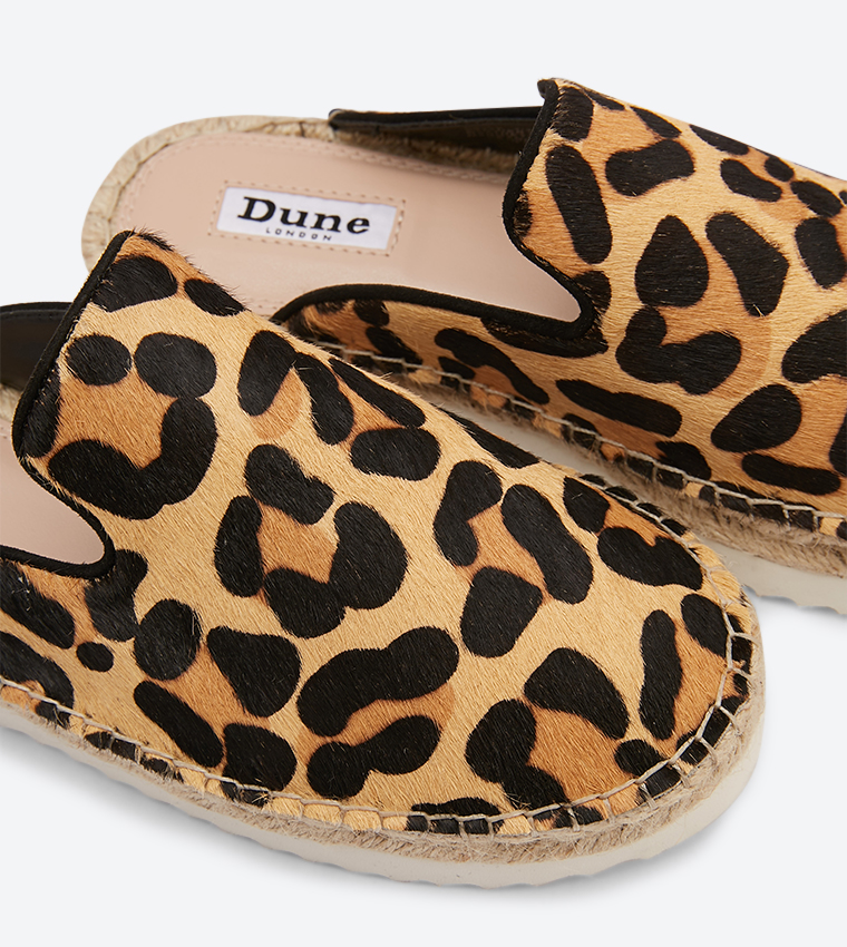 Buy Dune London Leopard Printed Gails Round Toe Espadrille Mules Multi In Multiple Colors 6thStreet Kuwait