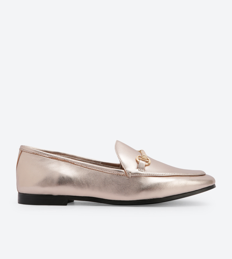 Buy Dune London Guiltt Metal Trim Loafers Gold 0076500620049516 In Gold 6thStreet Bahrain