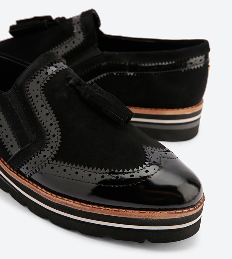 Buy Dune London Glorify Tassel Details Loafers Black 0076500620050011 In Black 6thStreet Kuwait