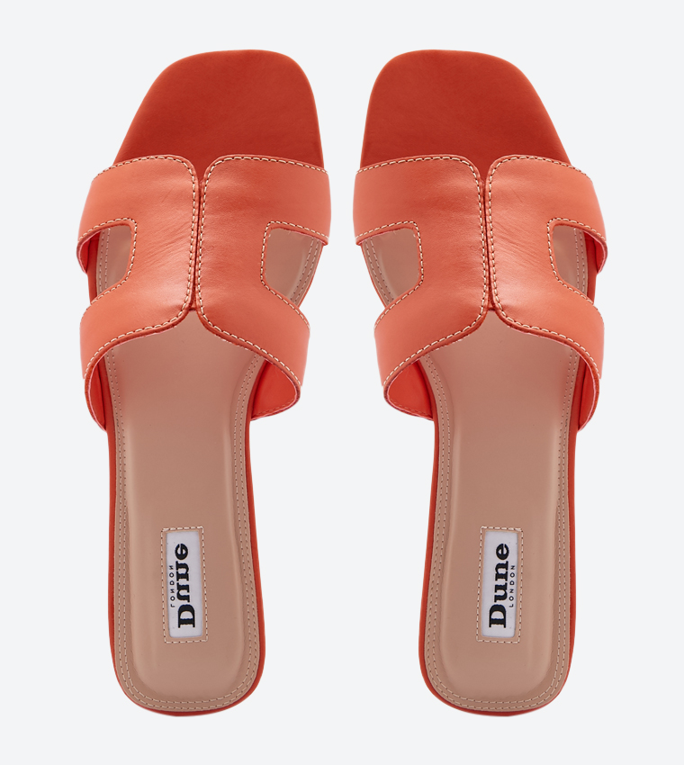 Dune loupe sandals orange online
