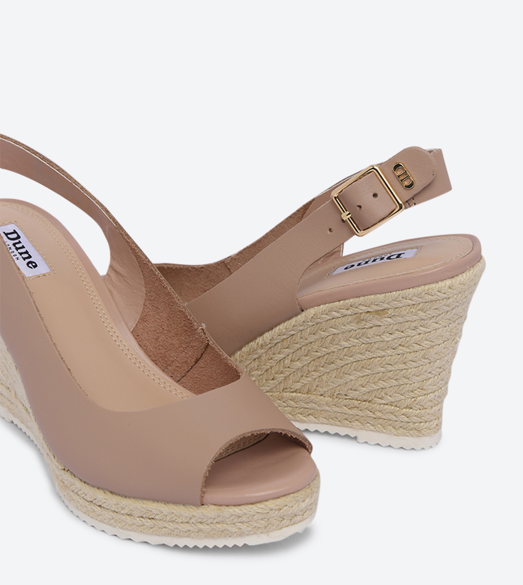 Buy Dune London Knox 2 Di Sling Back Strap Peep Toe Wedge Sandals