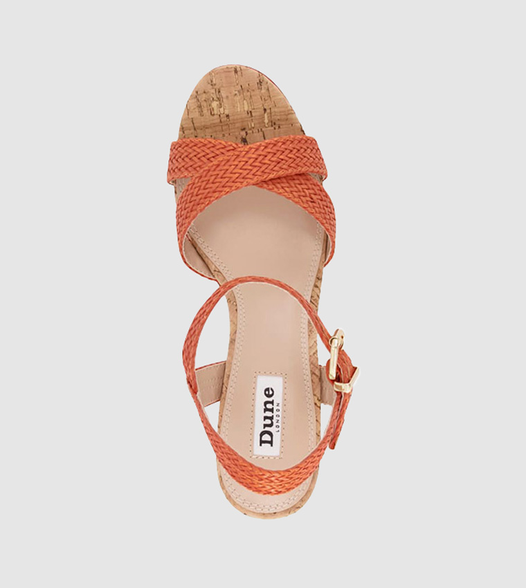 Buy Dune London Kelisa Braided Upper Wedge Sandals In Orange 6thStreet Qatar