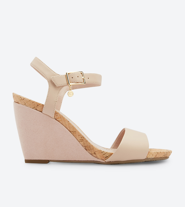 Buy Dune London Kezsha 2 Part Cork Wedge Sandals Pink In Pink 6thStreet Qatar