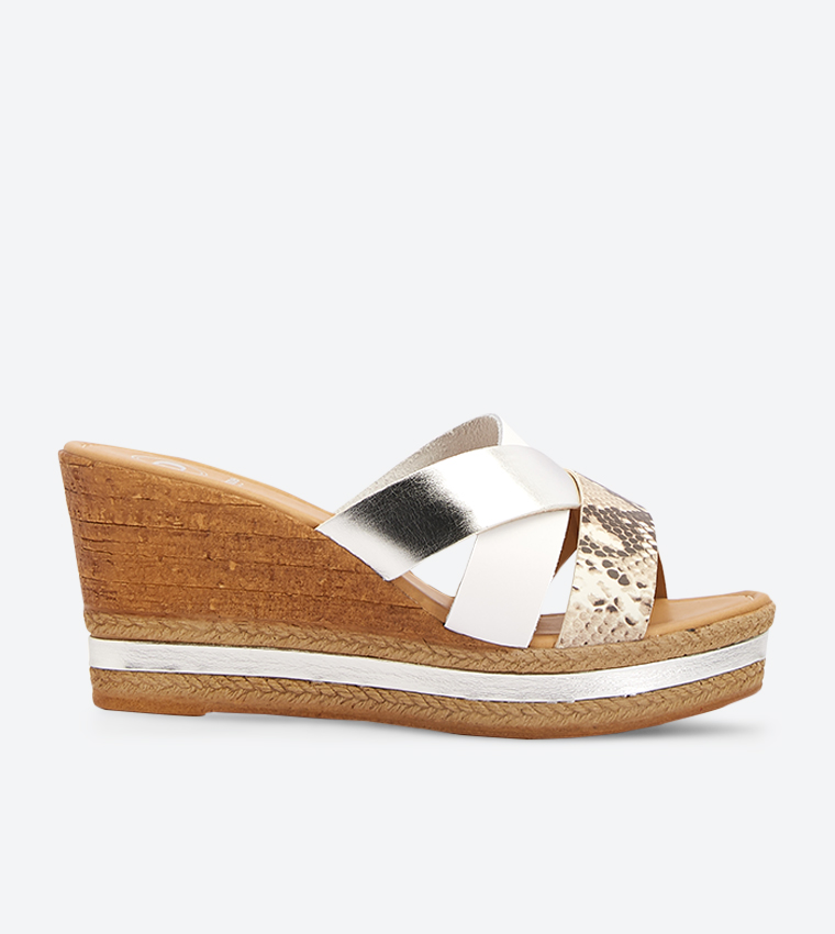 Dune silver wedges best sale