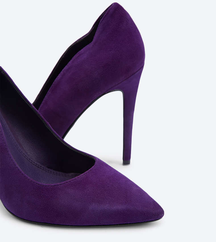 Buy Dune London Wavy Cut High Heeled Pumps Purple 0085503940125501 In Purple 6thStreet Kuwait