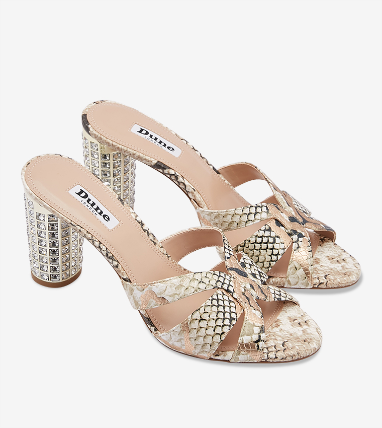 Buy Dune London Maltaa Di Block Heel Sandals Blue In Blue