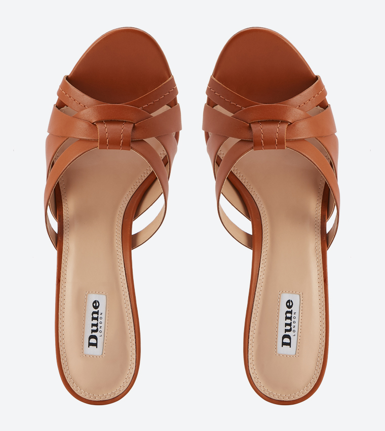 Dune tan mules best sale