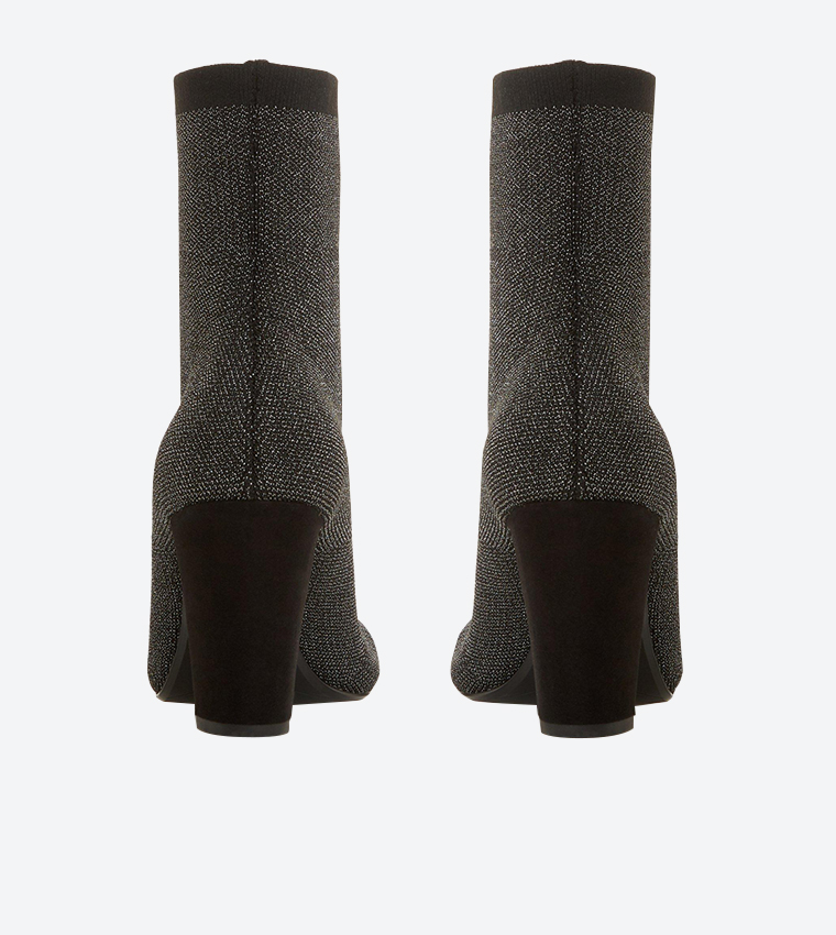 Buy Dune London Optical Sparkly Knitted High Heel Sock Boot Grey In Grey 6thStreet Kuwait