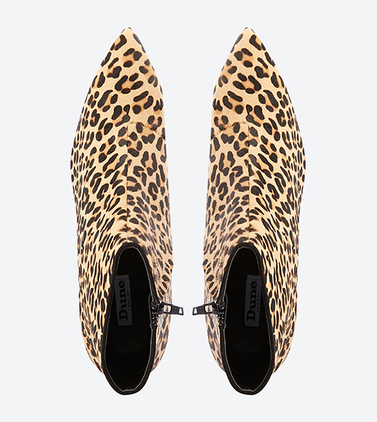 Dune leopard boots clearance
