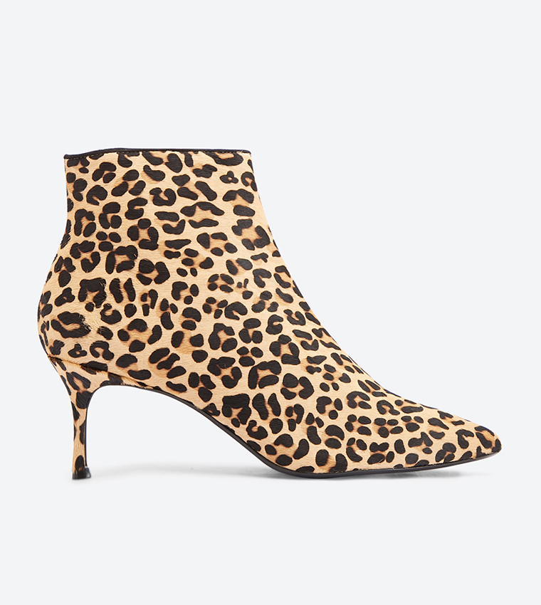 Dune leopard ankle boots cheap