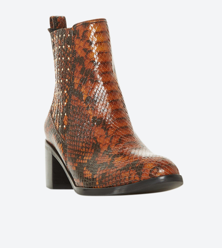 Dune snakeskin boots store
