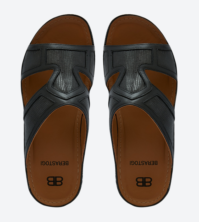 Casual Comfortable Round Toe Slippers - Black