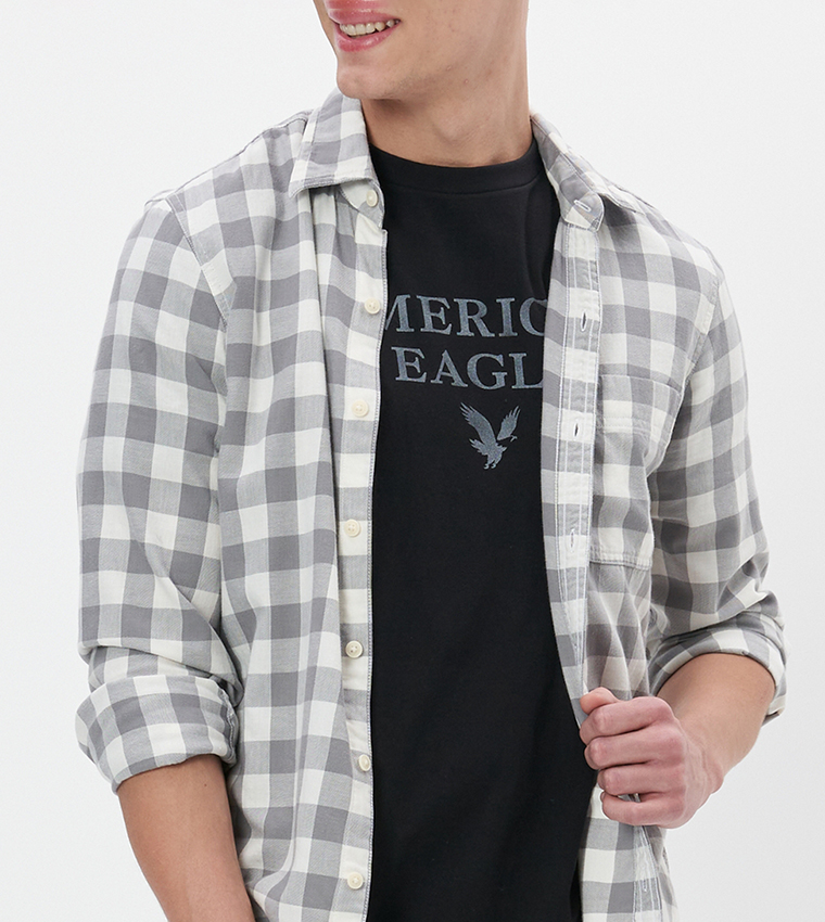 Plaid Slim Fit Button-Up Shirt
