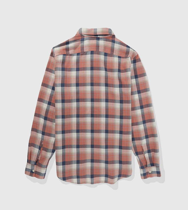 Slim Fit Plaid Button-Up Shirt