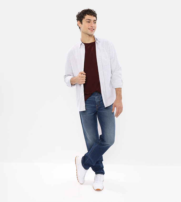 Striped Everyday Oxford Button-Up Shirt