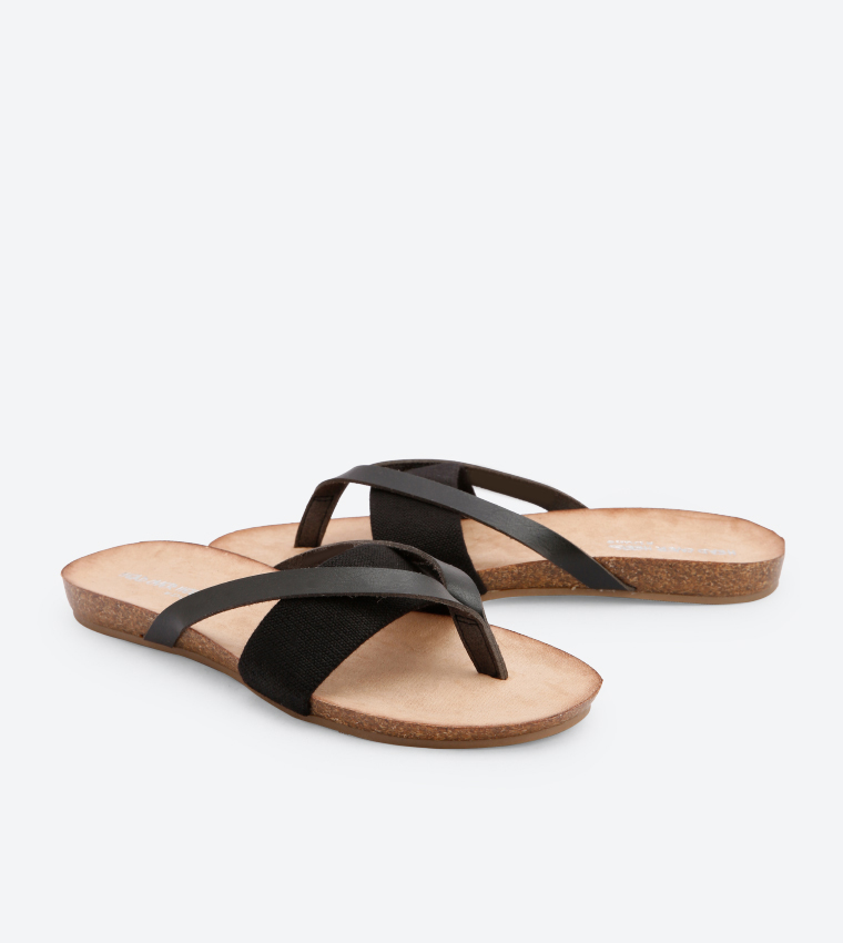 Buy Dune London Liliana Elastic Strap Slides Black