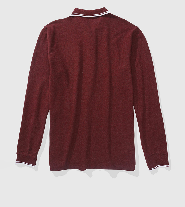 Logo Detail Long Sleeves Polo T-Shirt