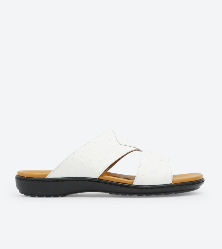 Casual Comfortable Doted Round Toe Slipper - White