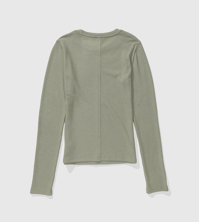 Textured Long Sleeves Top