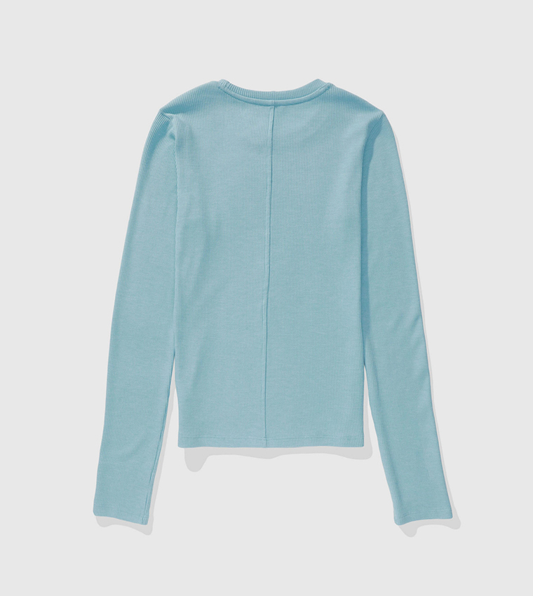 Textured Long Sleeves Top
