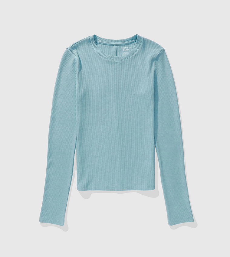 Textured Long Sleeves Top