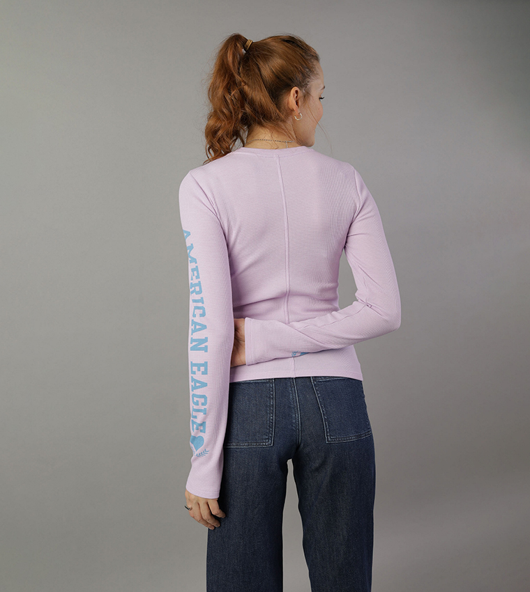 Textured Long Sleeves Top