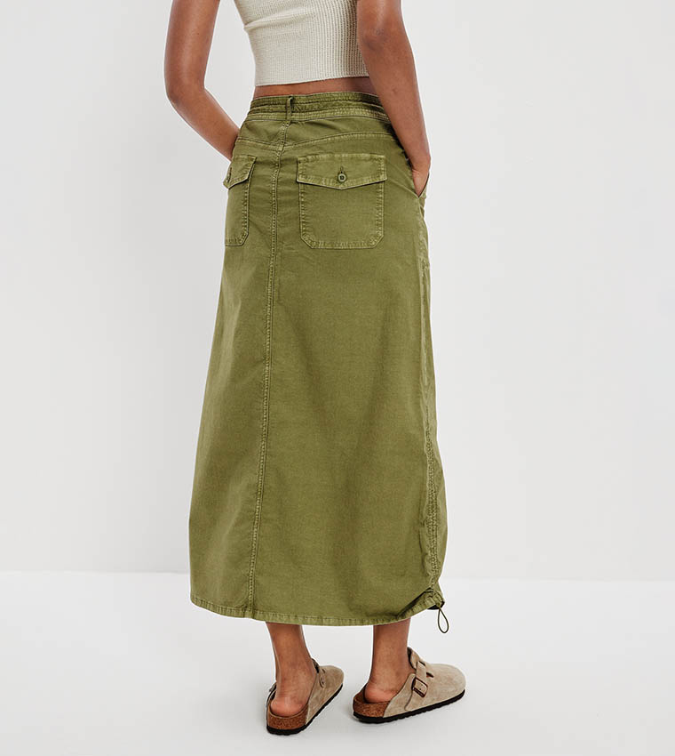 Washed Midaxi Skirt