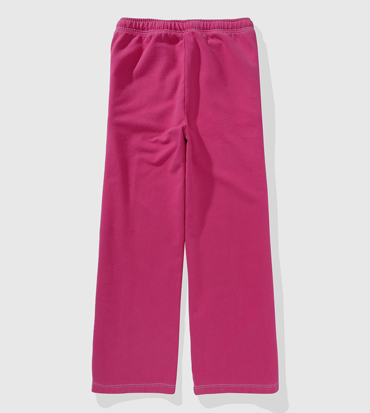 Contrast Stitch Wide Leg Pants