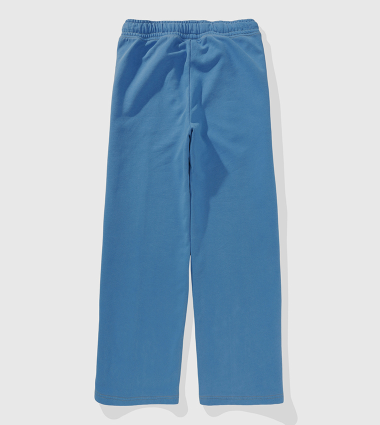 Drawstring Waist Wide Leg Fleece Pants