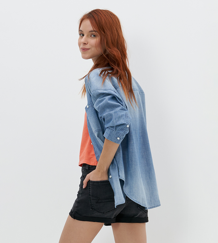 American eagle sale denim shirts